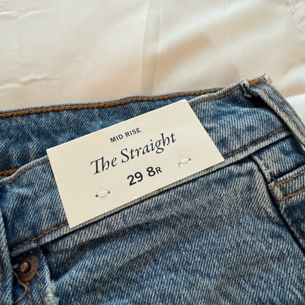 Abercrombie & Fitch Blue Straight Leg Jeans - Picture 3 of 4